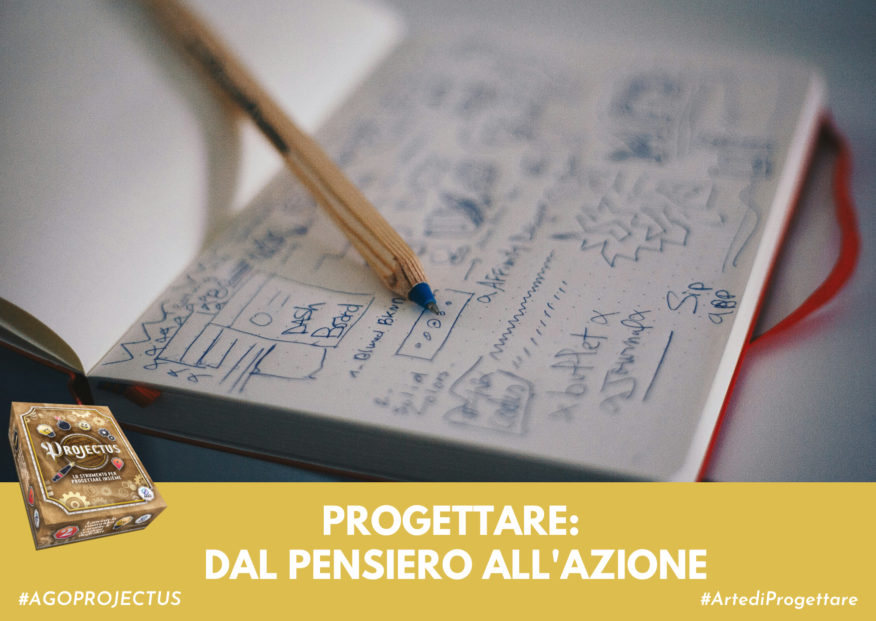 immagine di taccuino scritto e biro