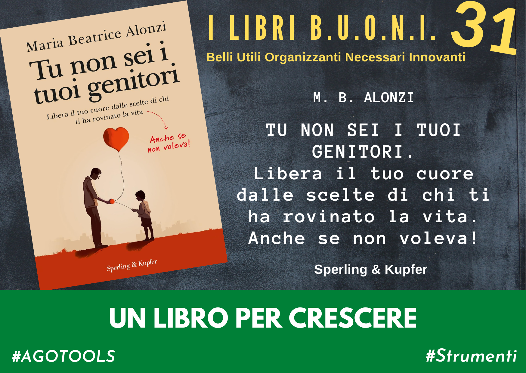 Copertina del libro "Tu non sei i tuoi genitori"