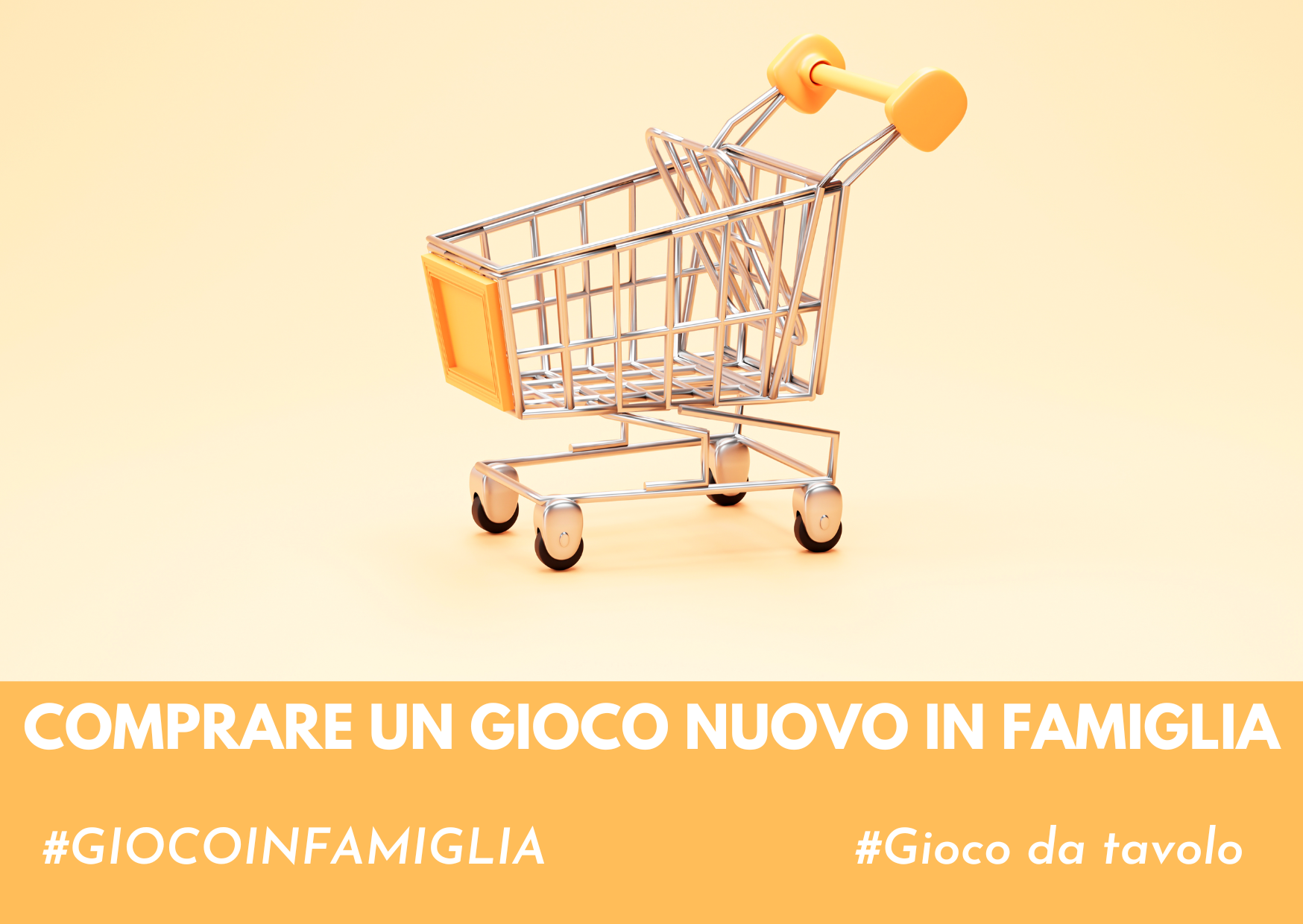 carrello della spesa usato per comprare un gioco per famiglia
