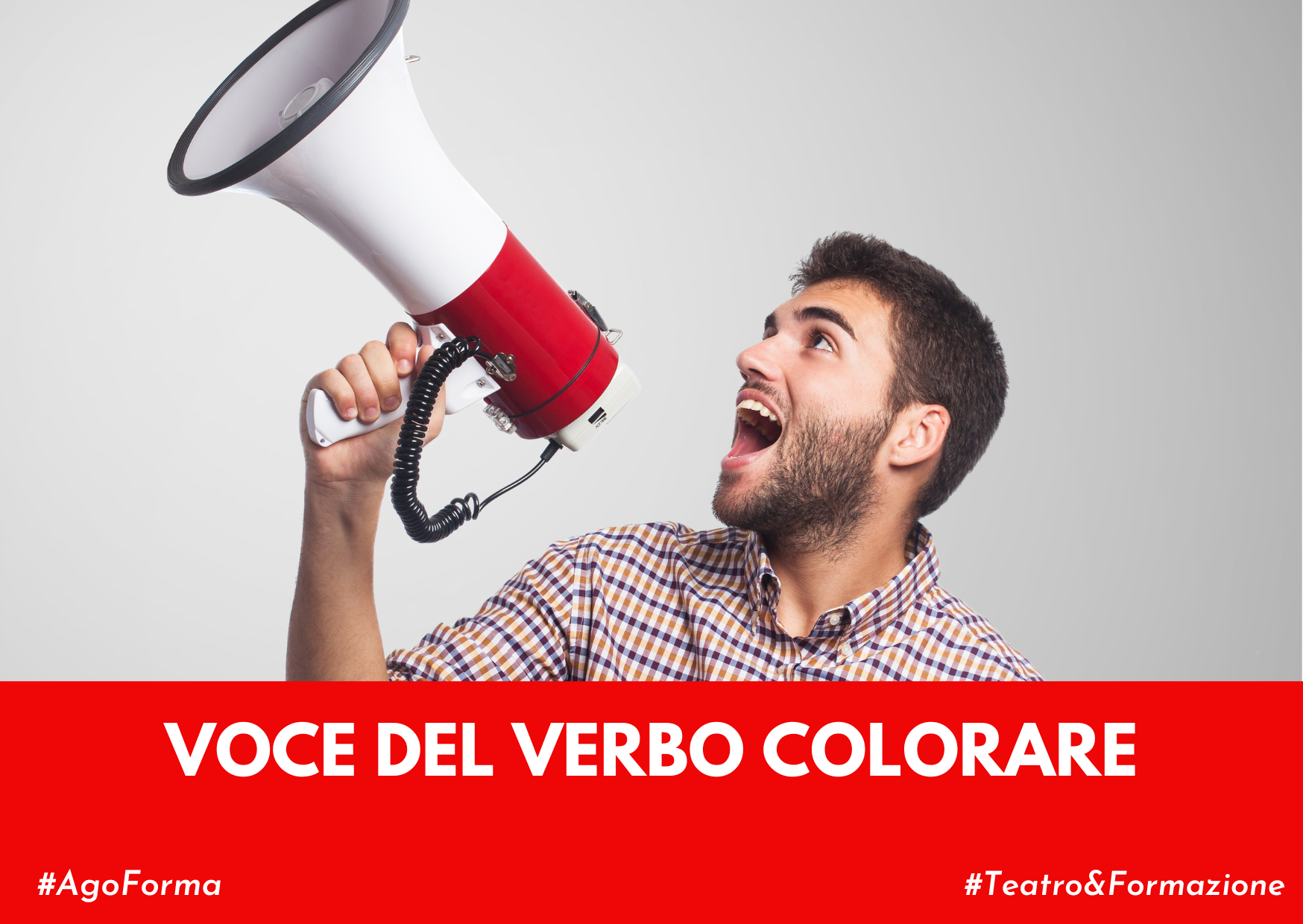 immagine uomo che urla al megafono