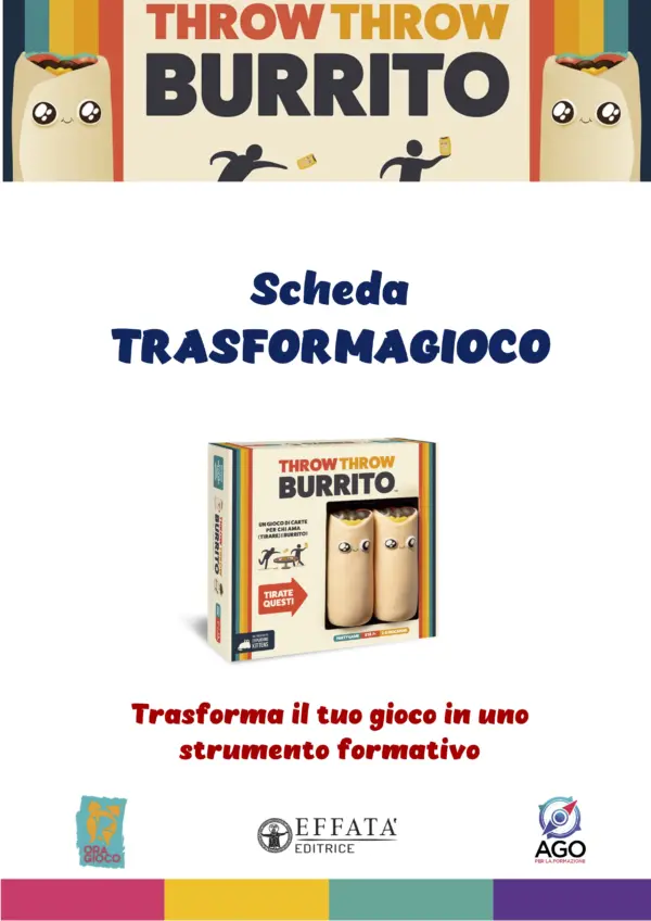 Scheda trasforma gioco Throw Throw Burrito