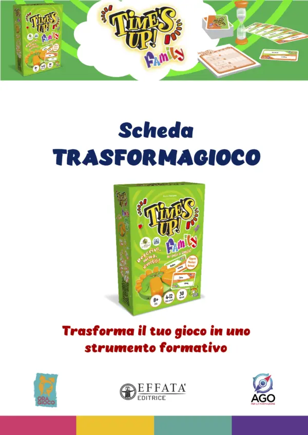 Scheda trasforma gioco Time’s Up